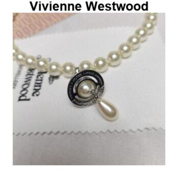 Vivienne Westwood Pink Enamel Pearl Orb Earrings - Picture 4 of 5